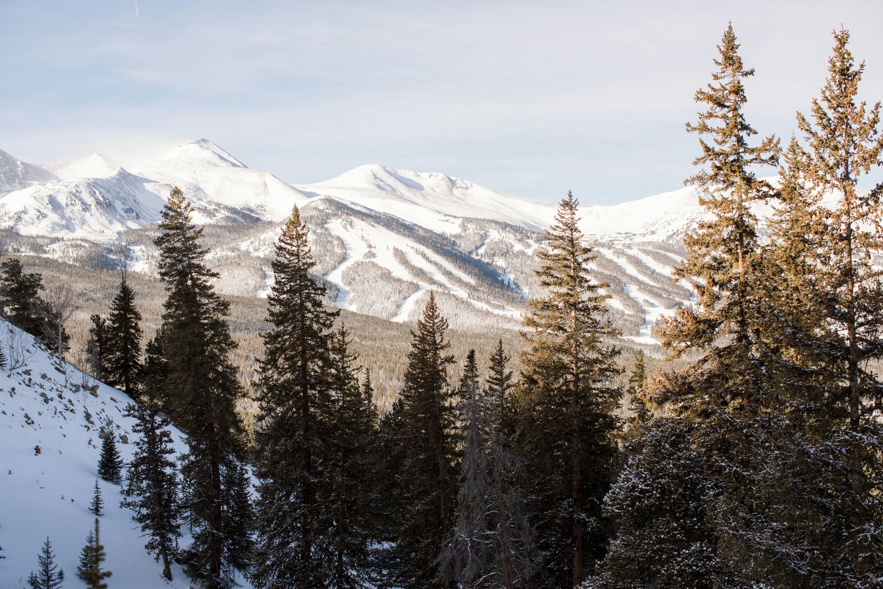 Breckenridge ski runs in winter