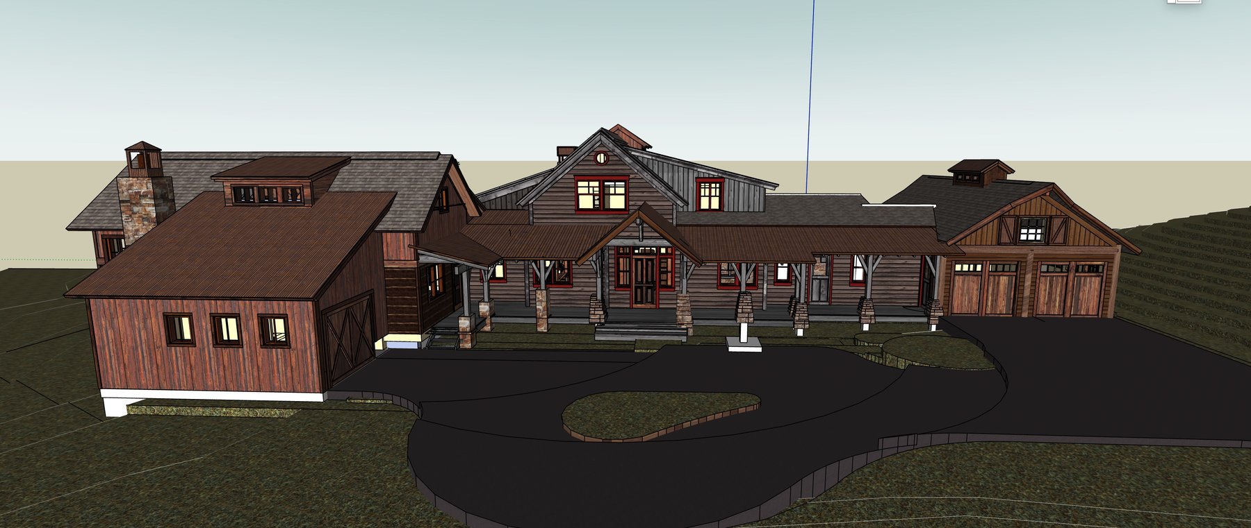 The home as built in the SketchUp model