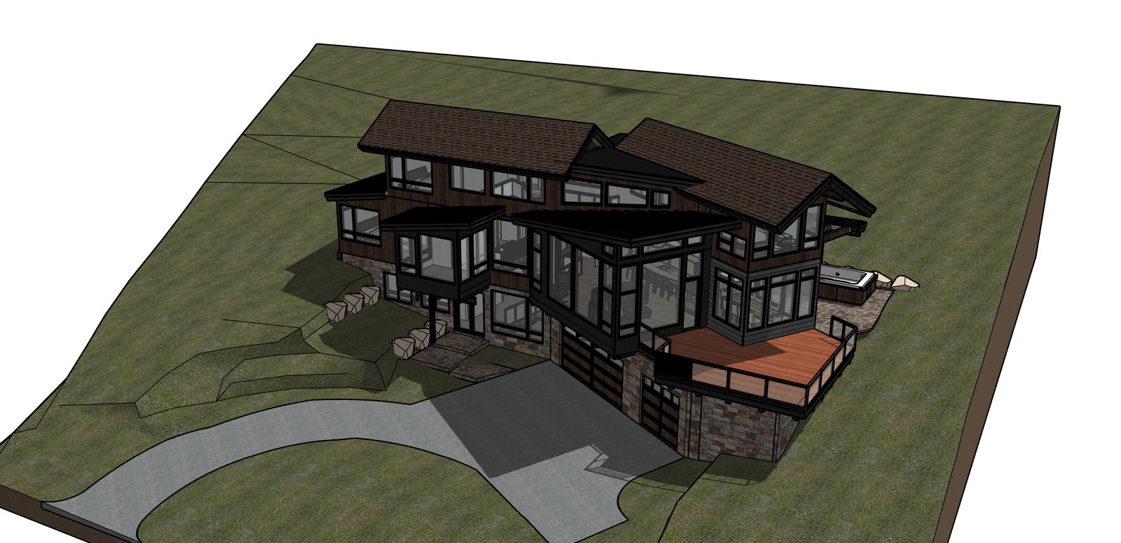 Forest Edge — the raw SketchUp model
