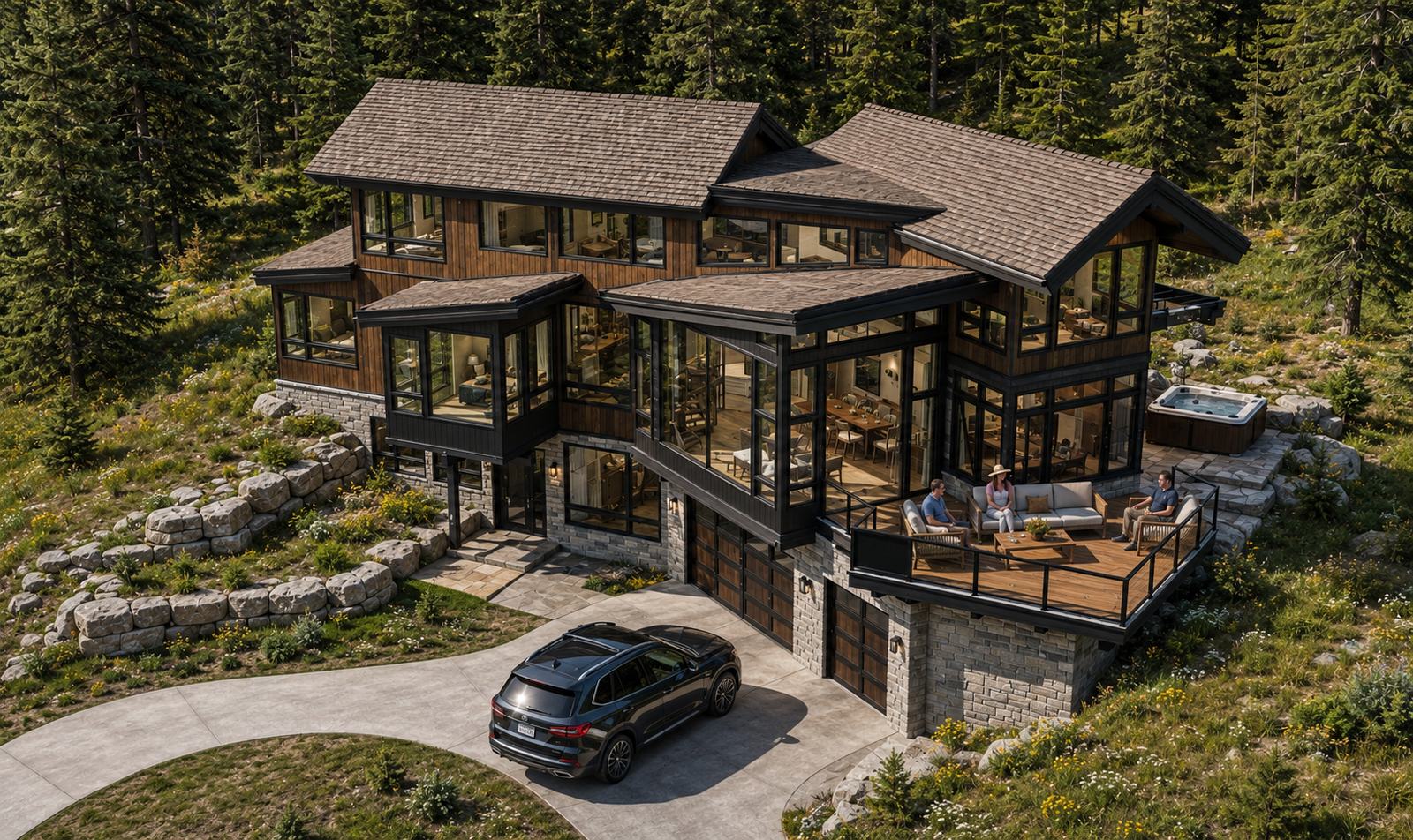 Forest Edge — conceptual render from the SketchUp model