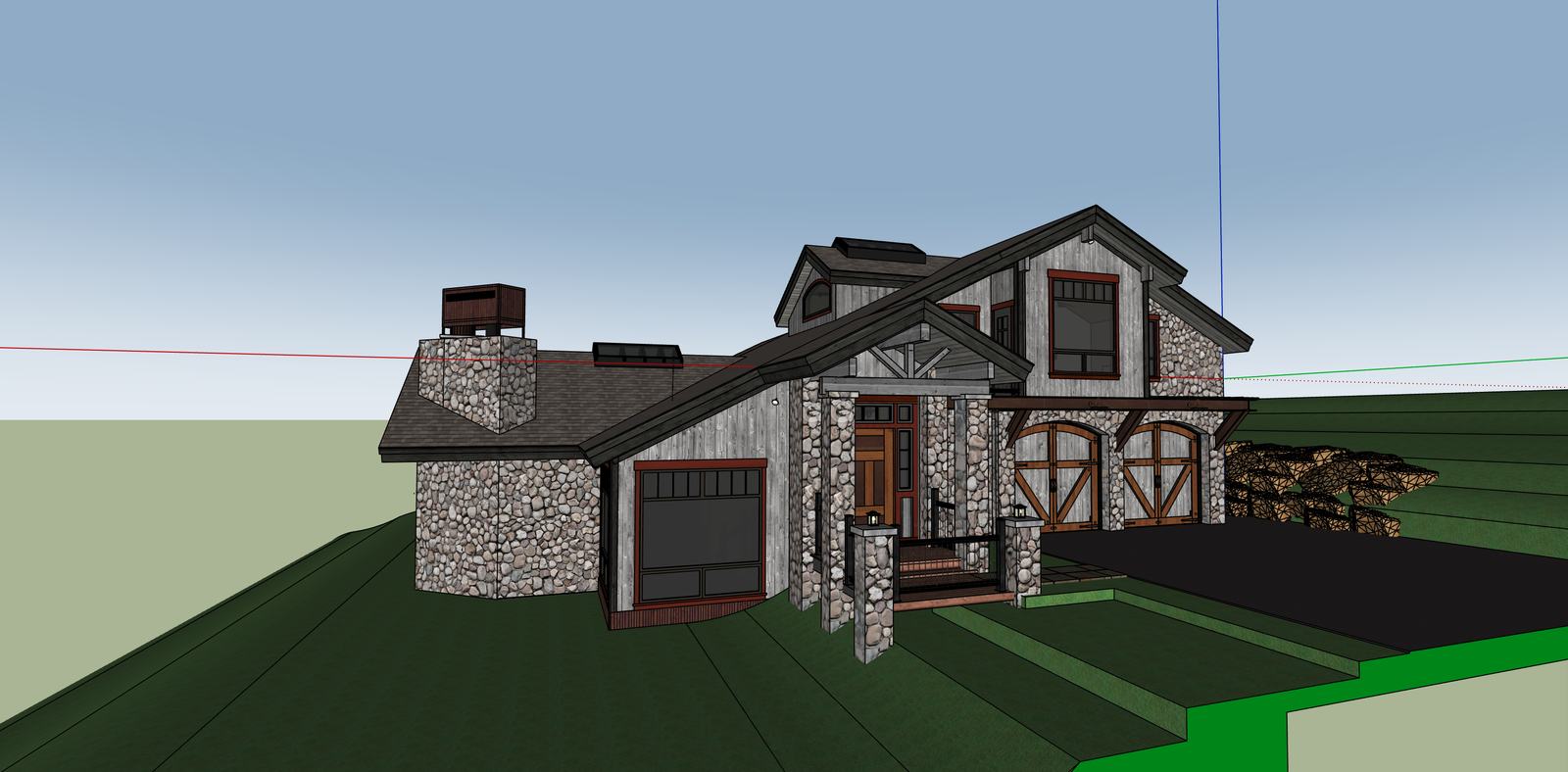 River House — the raw SketchUp model
