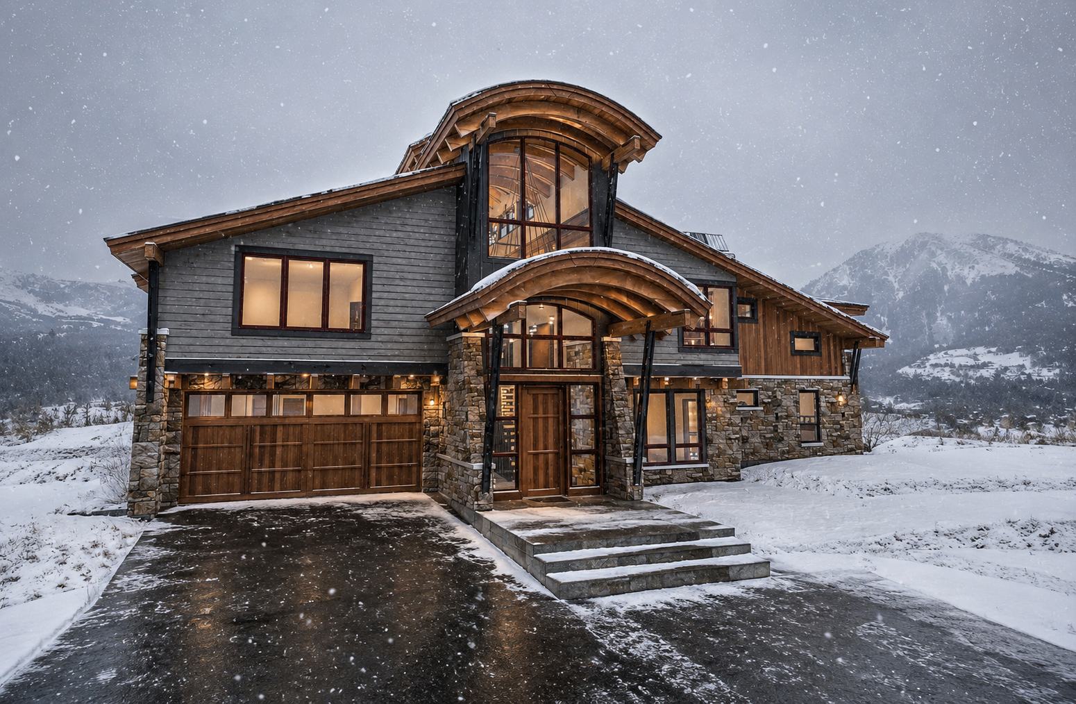 Three Peaks Fusion — conceptual render from the SketchUp model