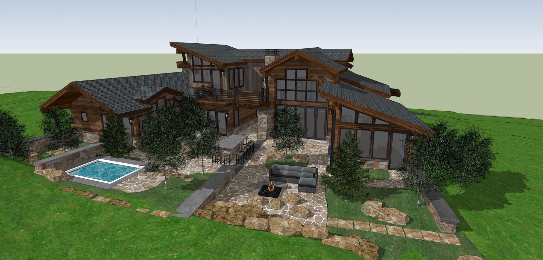 The virtual SketchUp model