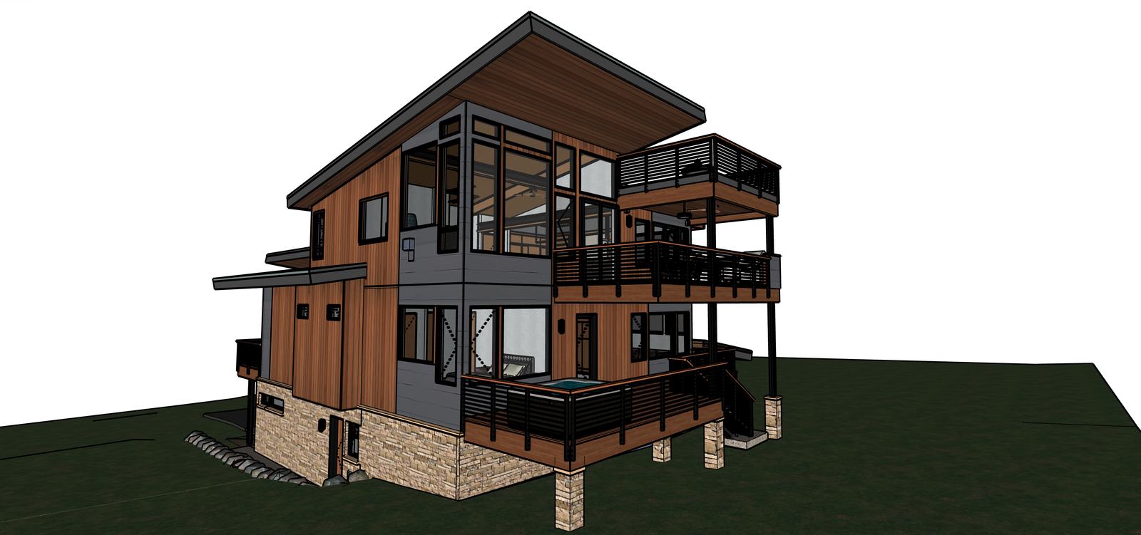 Peak 11 — the raw SketchUp model