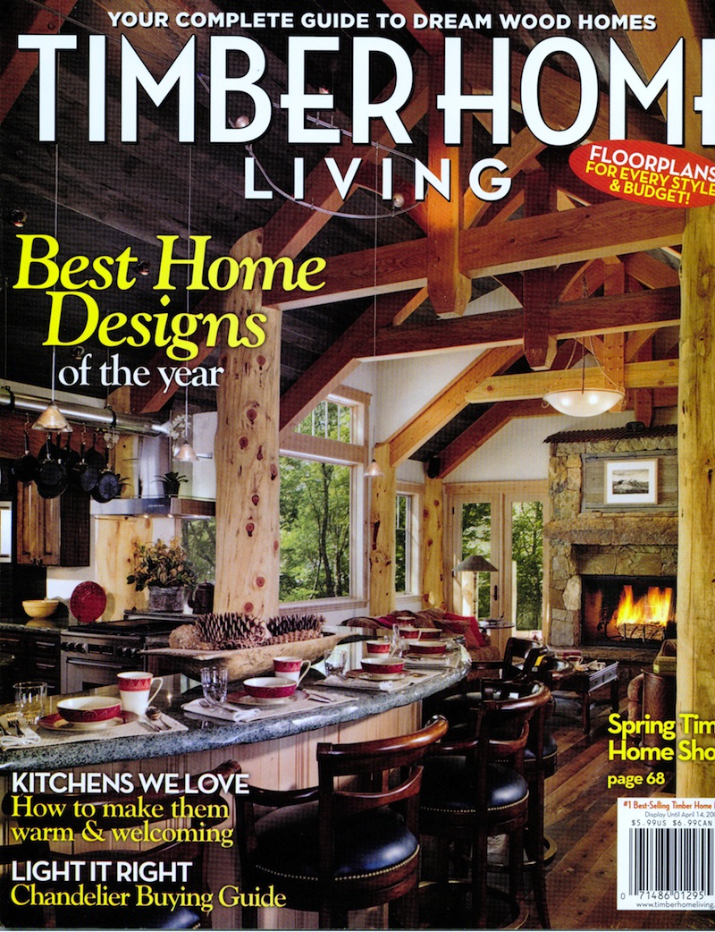 Caleb's Kitchen on the cover of Timer Home Living Magazine